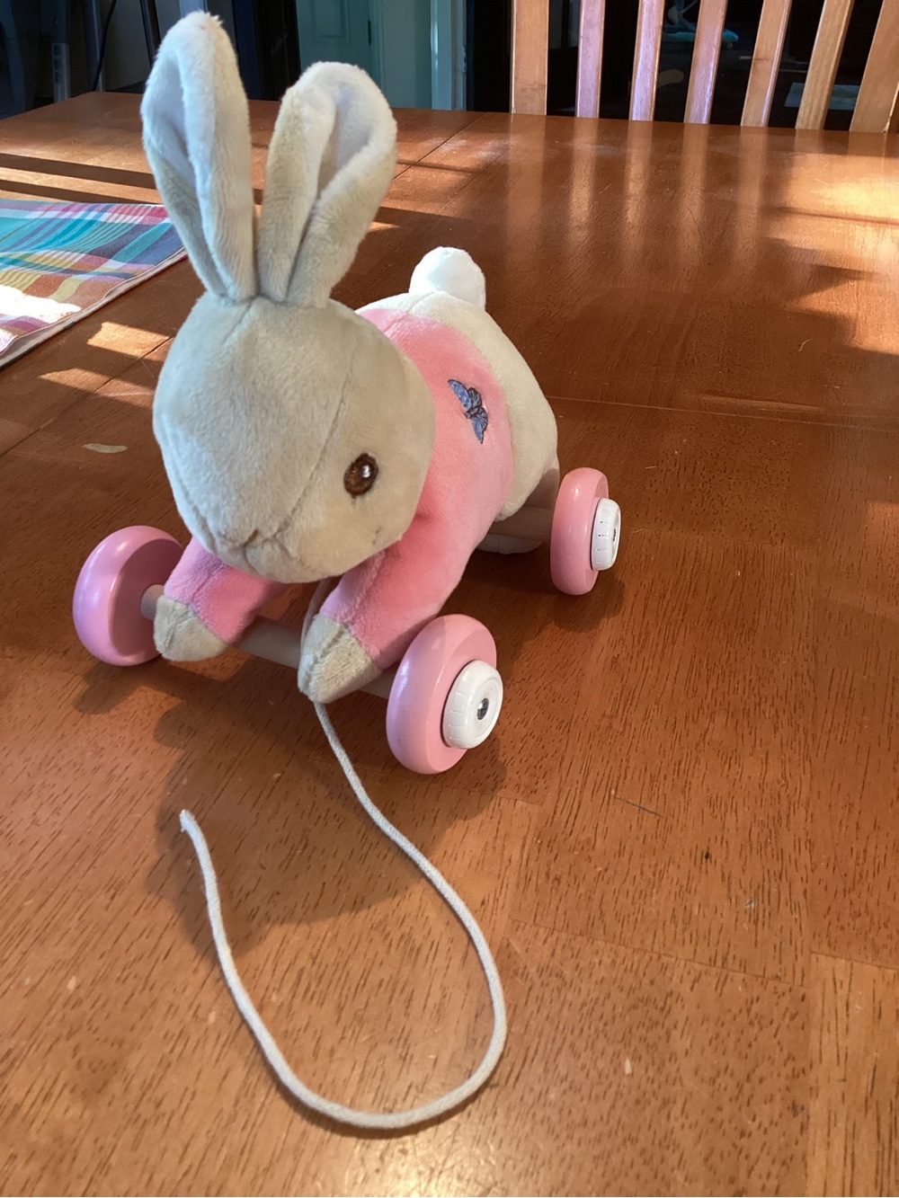 Flopsy Bunny Pull Along Toy -  Beatrix Potter Plush Kids Preferred Peter Rabbit